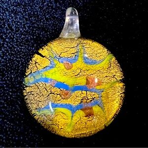 Round Glass Art Pendant
